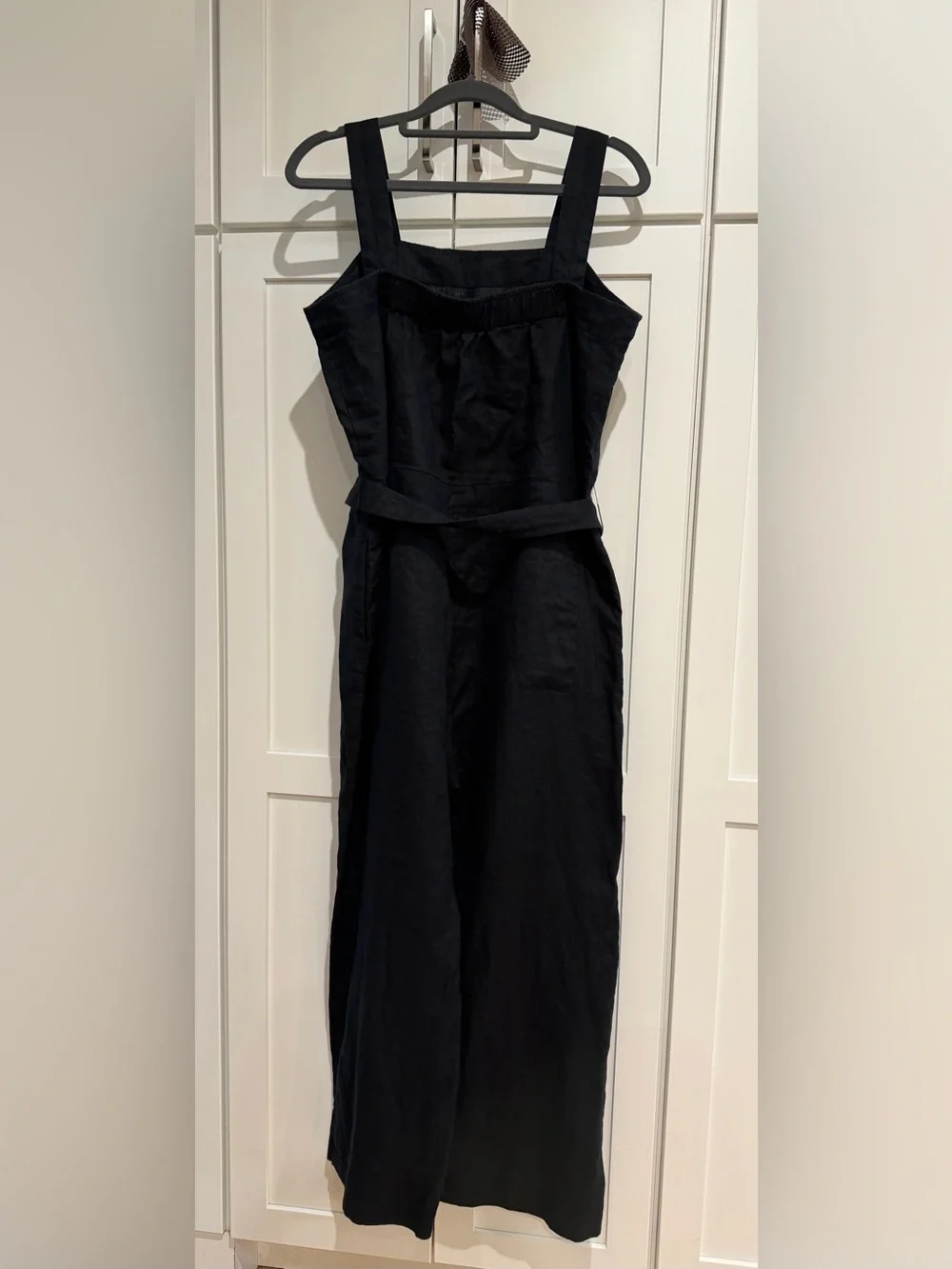 Quince Linen Jumpsuit in Black M